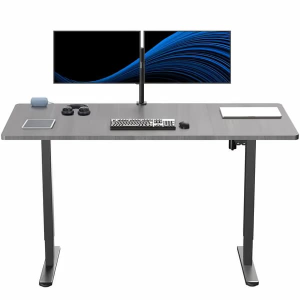 VIVO Electric 60 x 30 Black Frame With Grey Top image