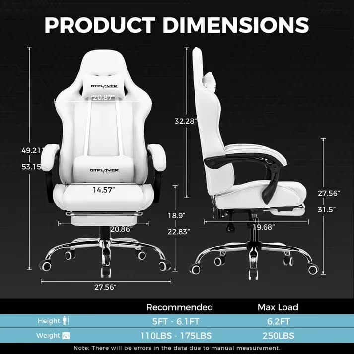 GTPLAYER Footrest Series GT800A Fabric Light Grey image