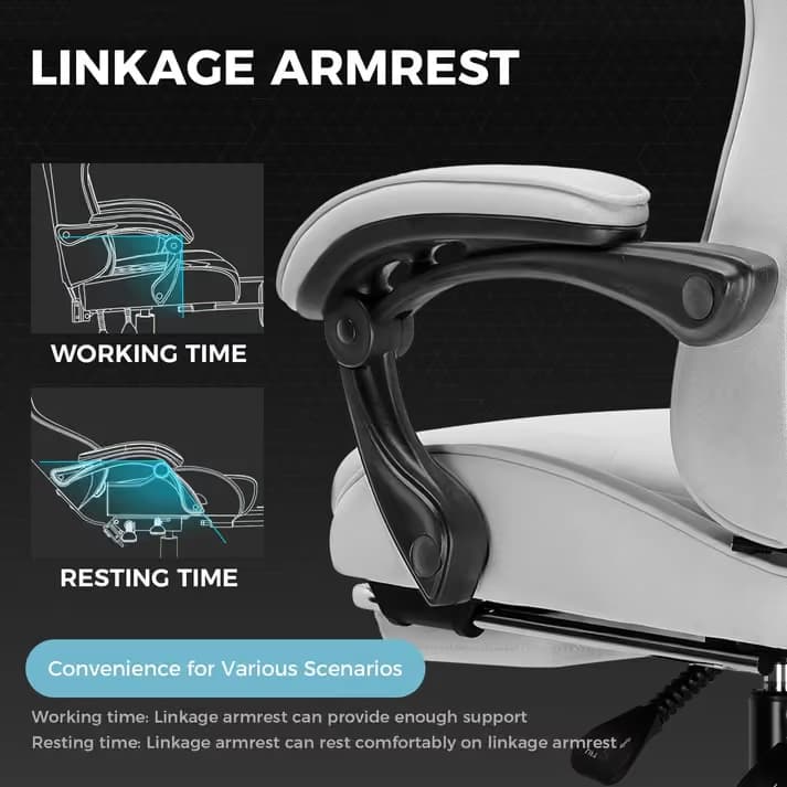 GTPLAYER Footrest Series GT800A Fabric Light Grey image