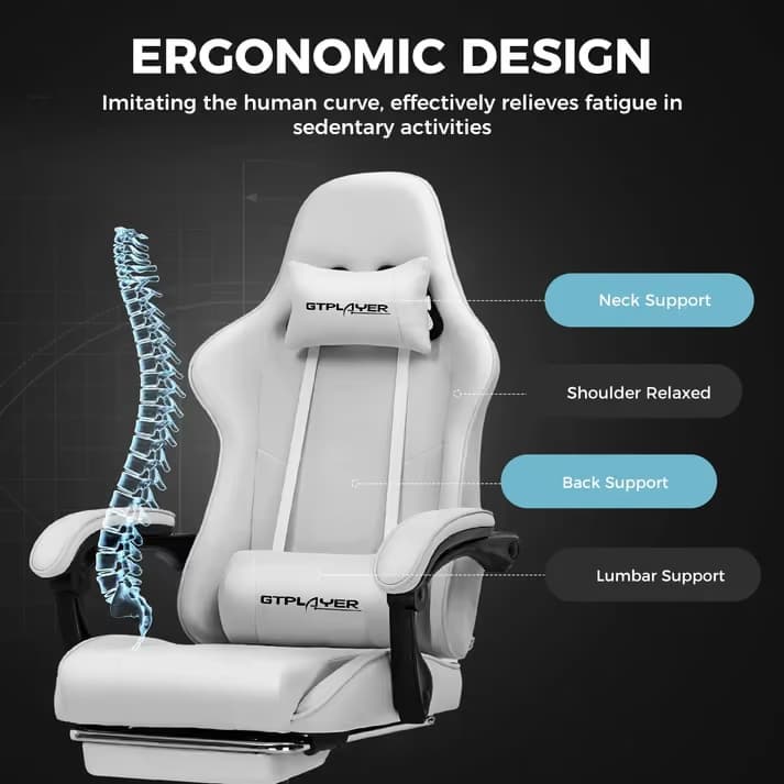 GTPLAYER Footrest Series GT800A Fabric Light Grey image
