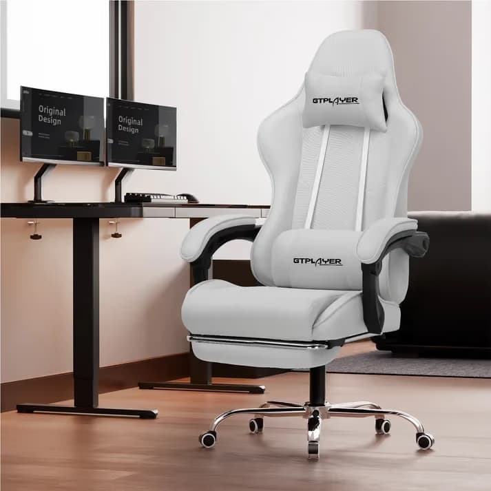 GTPLAYER Footrest Series GT800A Fabric Light Grey image