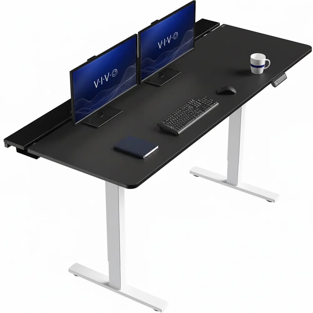 VIVO Electric 71 x 30 White Frame With Black Top image