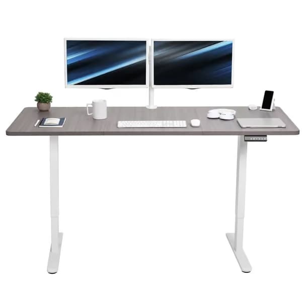 VIVO Electric 71 x 30 White Frame With Grey Top main image