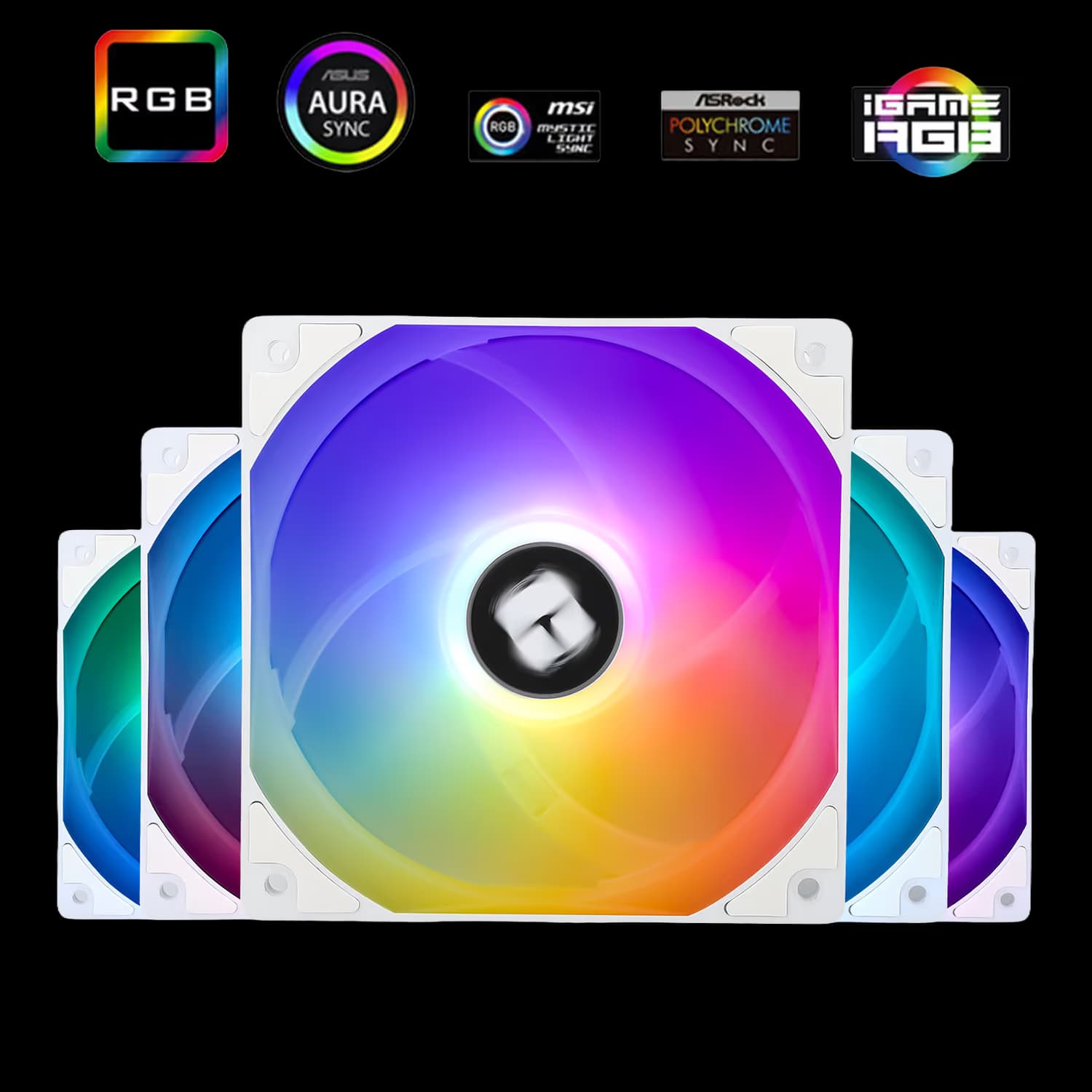 Thermalright TL-C12CW-S X5 120mm White RGB PWM Pack of 5 image