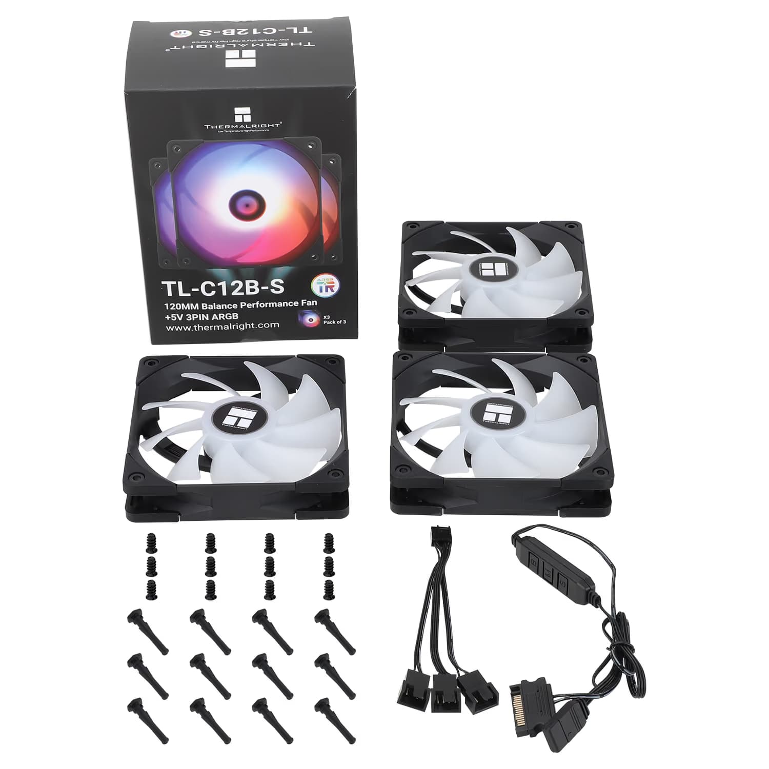 Thermalright TL-C12B-S X3 120mm Black ARGB PWM Pack of 3 image