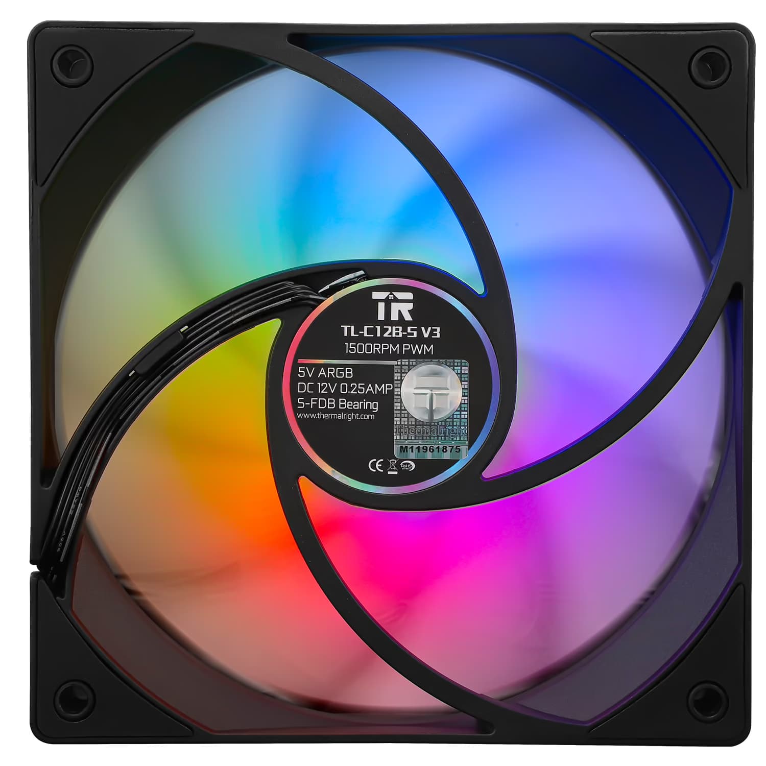 Thermalright TL-C12B-S V3 X3 120mm ARGB PWM Black Pack of 3 image