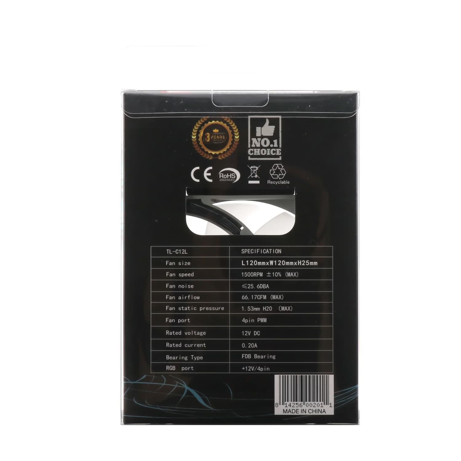 Thermalright TL-C12L [4pin/12V] X1 120mm ARGB PWM Black image