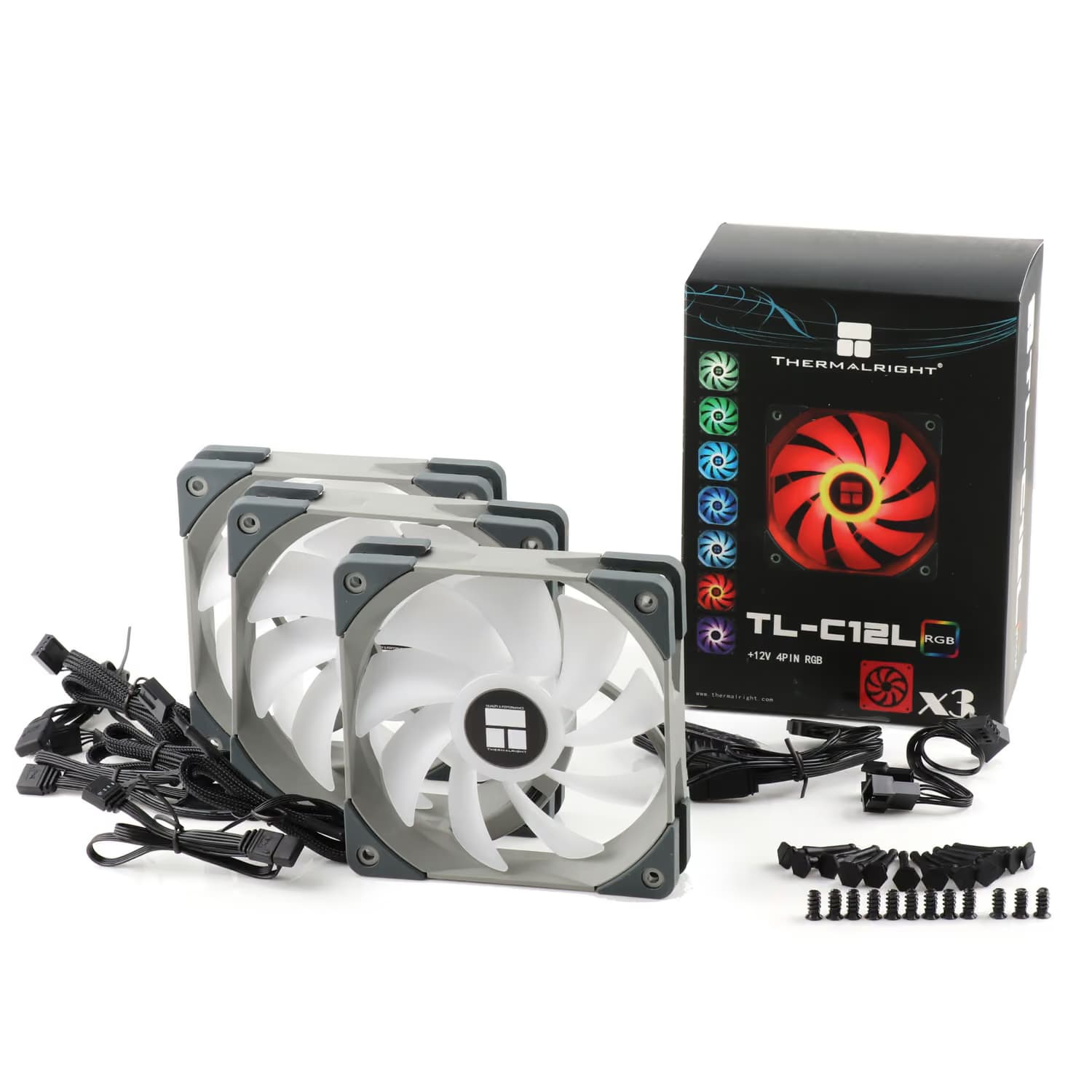 Thermalright TL-C12L [4pin/12V] X3 120mm ARGB PWM Black image