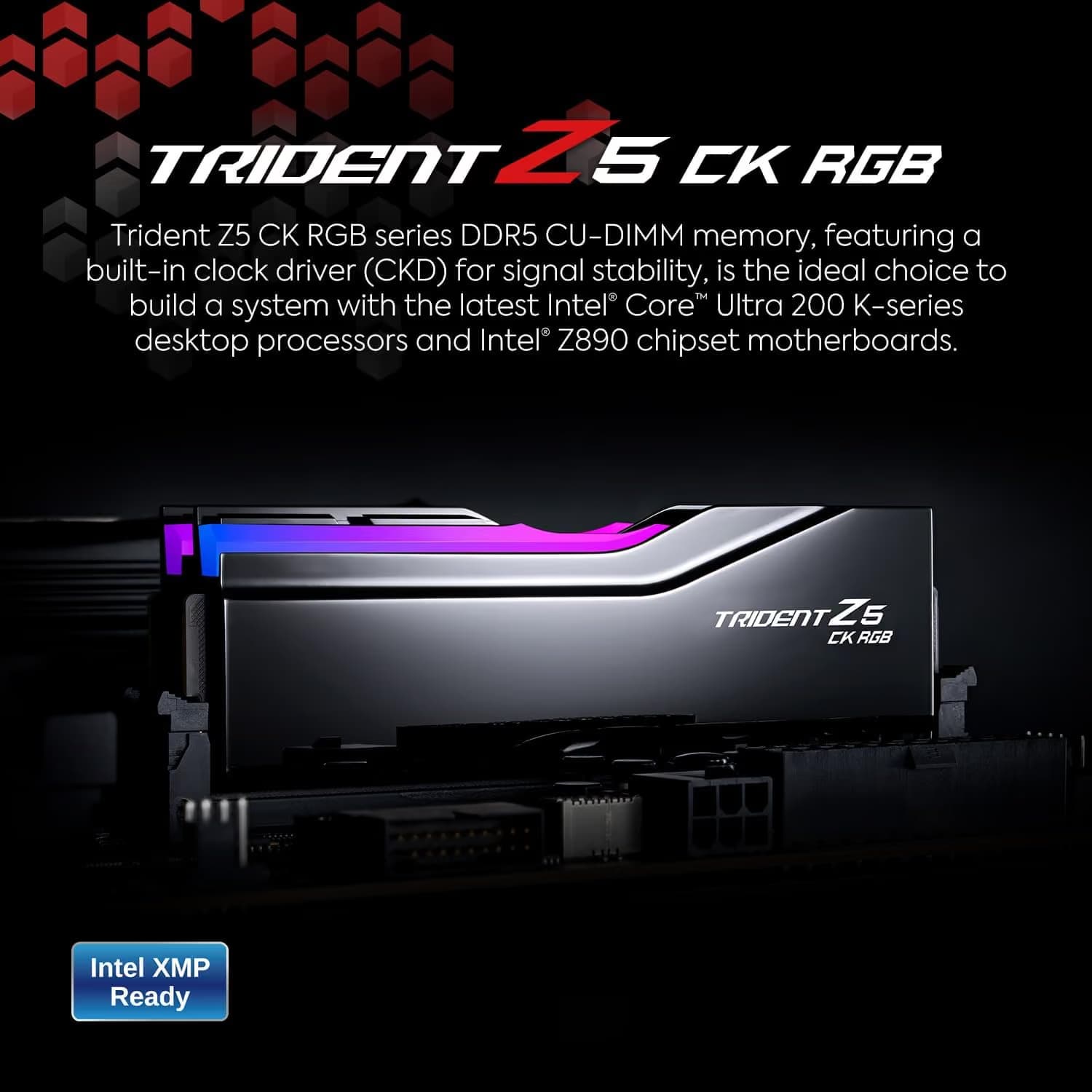 G.SKILL Trident Z5 CK RGB DDR5 8200 CL40 48GB (2x24GB) Black image