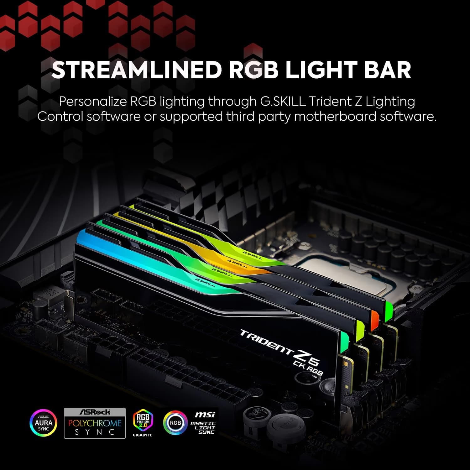 G.SKILL Trident Z5 CK RGB DDR5 8200 CL40 48GB (2x24GB) Black image