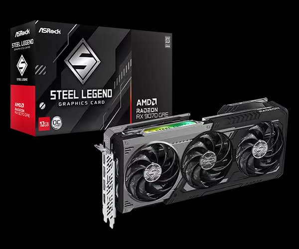 ASRock Steel Legend Dark Radeon RX 9070 GRE 12GB GDDR6 image