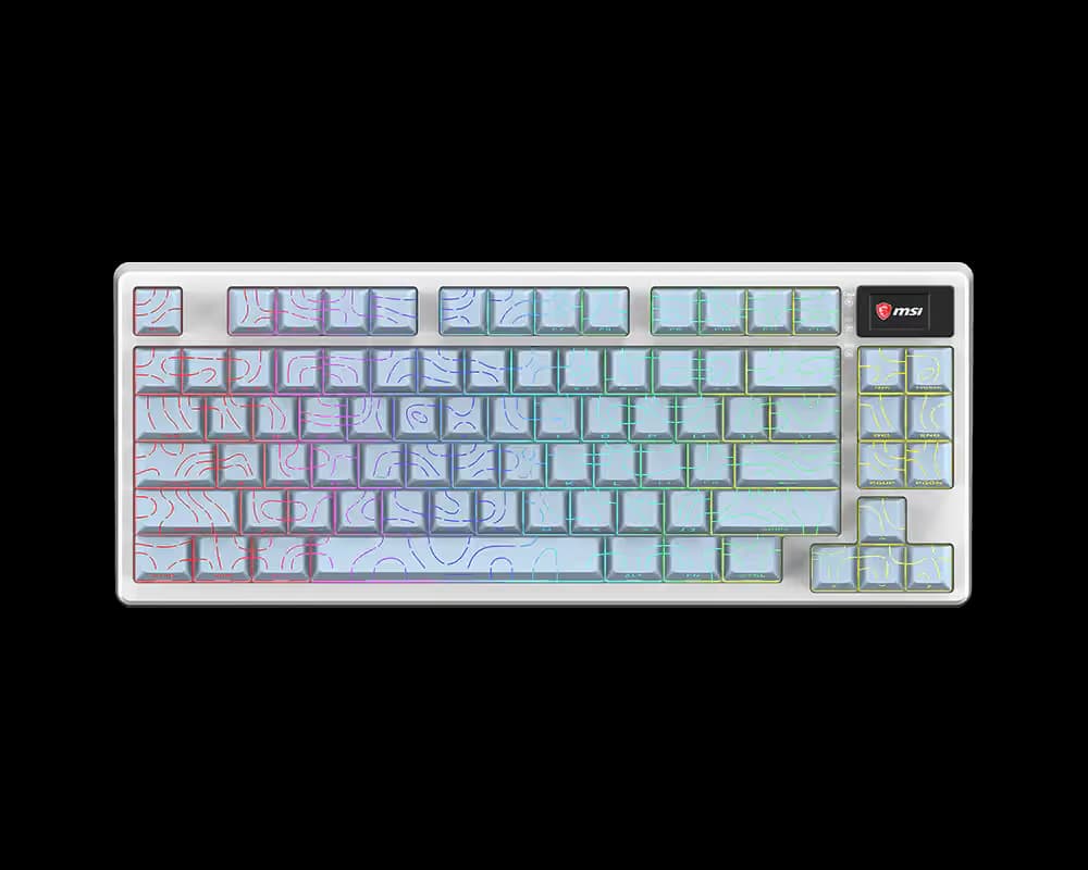 MSI FORGE GK600 TKL TOPO Blue Wireless Gaming Keyboard image