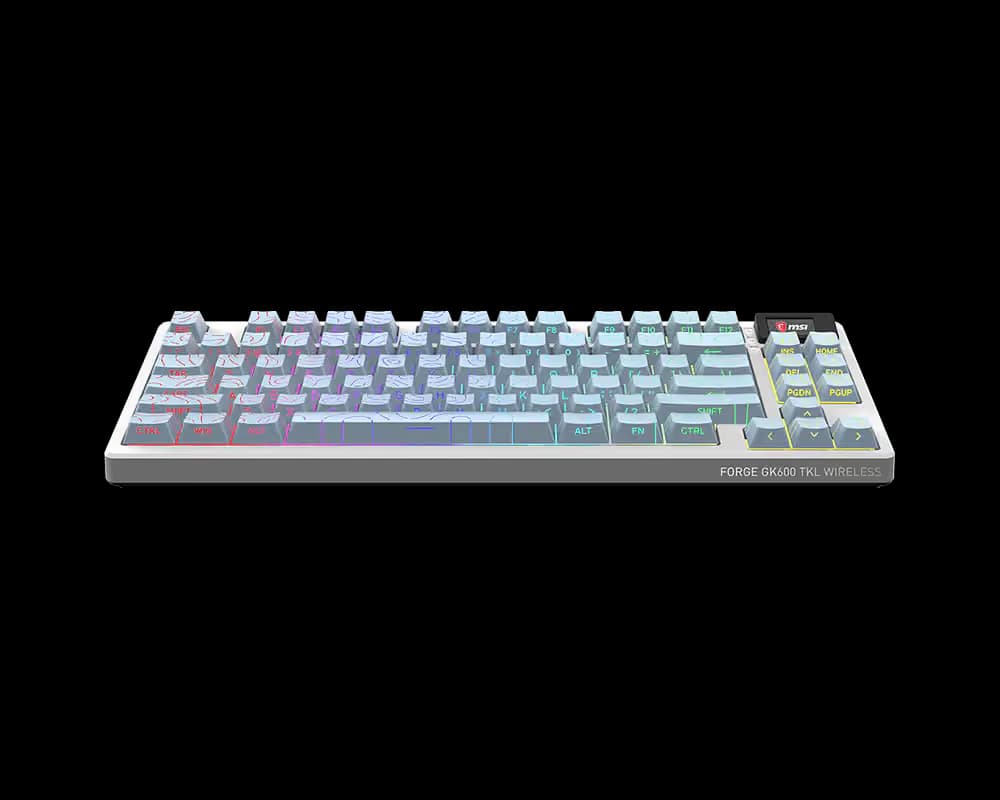 MSI FORGE GK600 TKL TOPO Blue Wireless Gaming Keyboard image