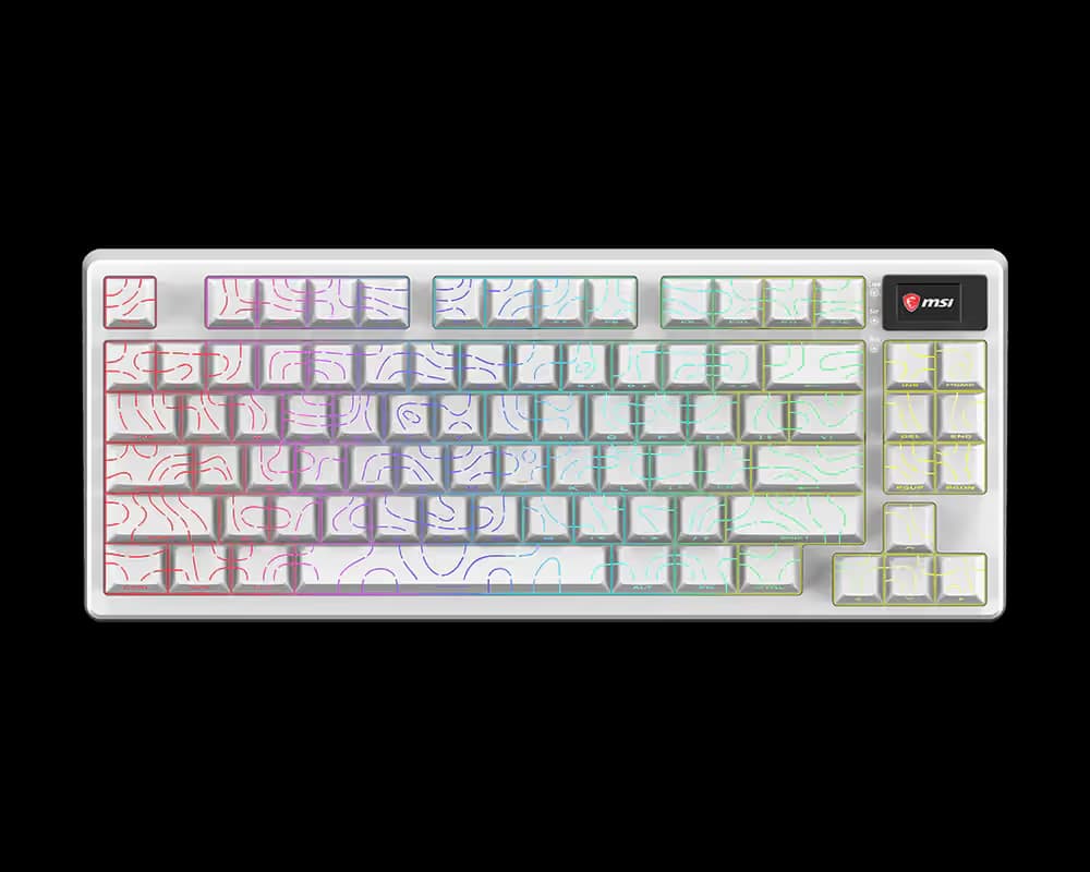 MSI FORGE GK600 TKL TOPO White Wireless Gaming Keyboard image