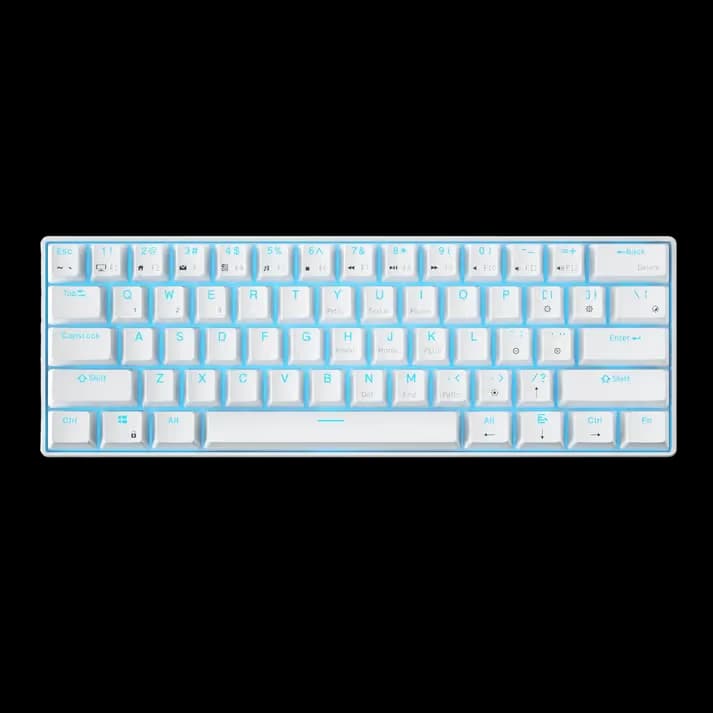 Royal Kludge RK61 White - Blue Switch image