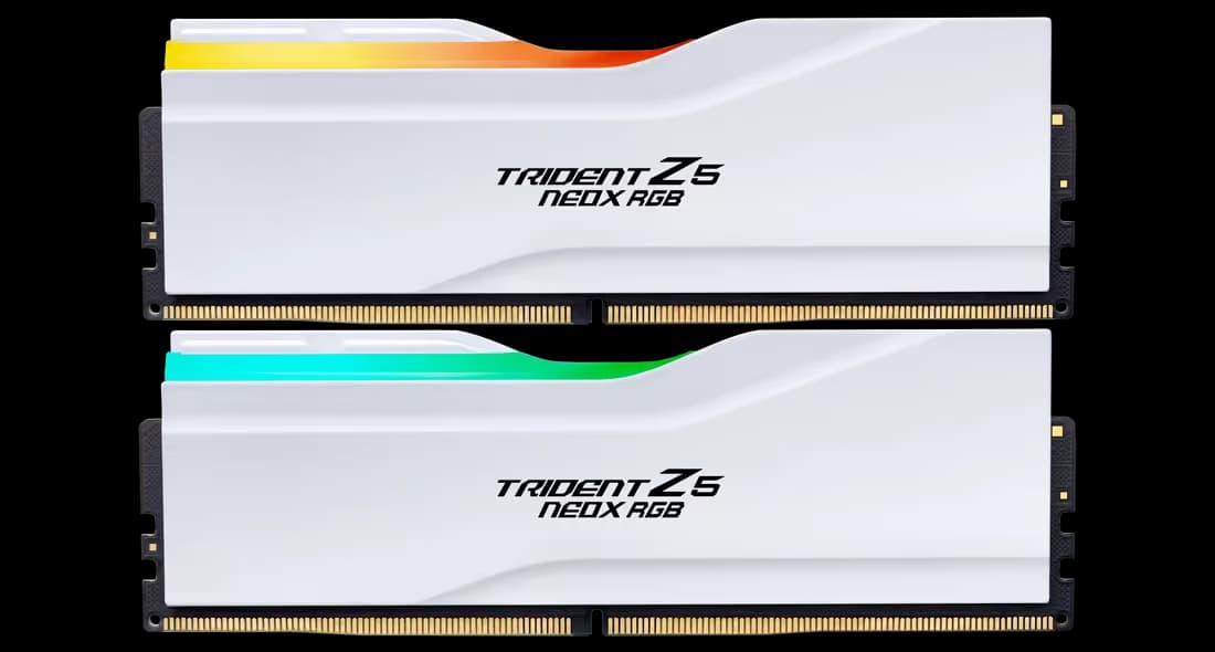 G.SKILL Trident Z5 NeoX RGB DDR5 6000 CL 26 32GB (2x16GB) White image
