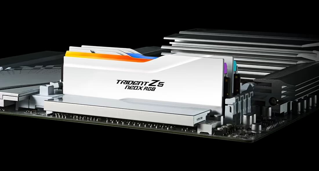 G.SKILL Trident Z5 NeoX RGB DDR5 6000 CL 26 32GB (2x16GB) White image