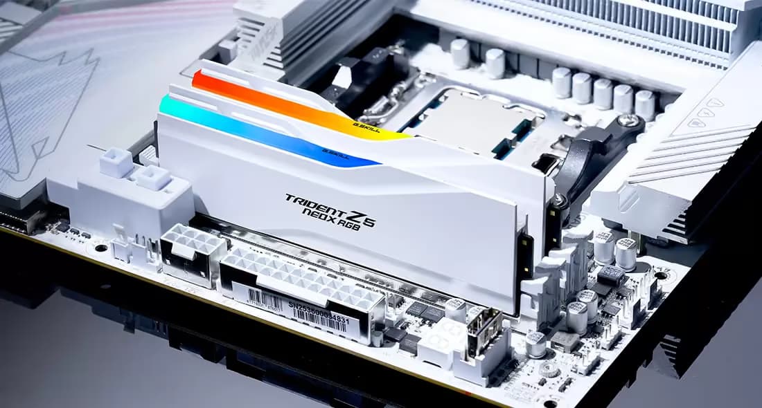 G.SKILL Trident Z5 NeoX RGB DDR5 6000 CL 26 32GB (2x16GB) White image