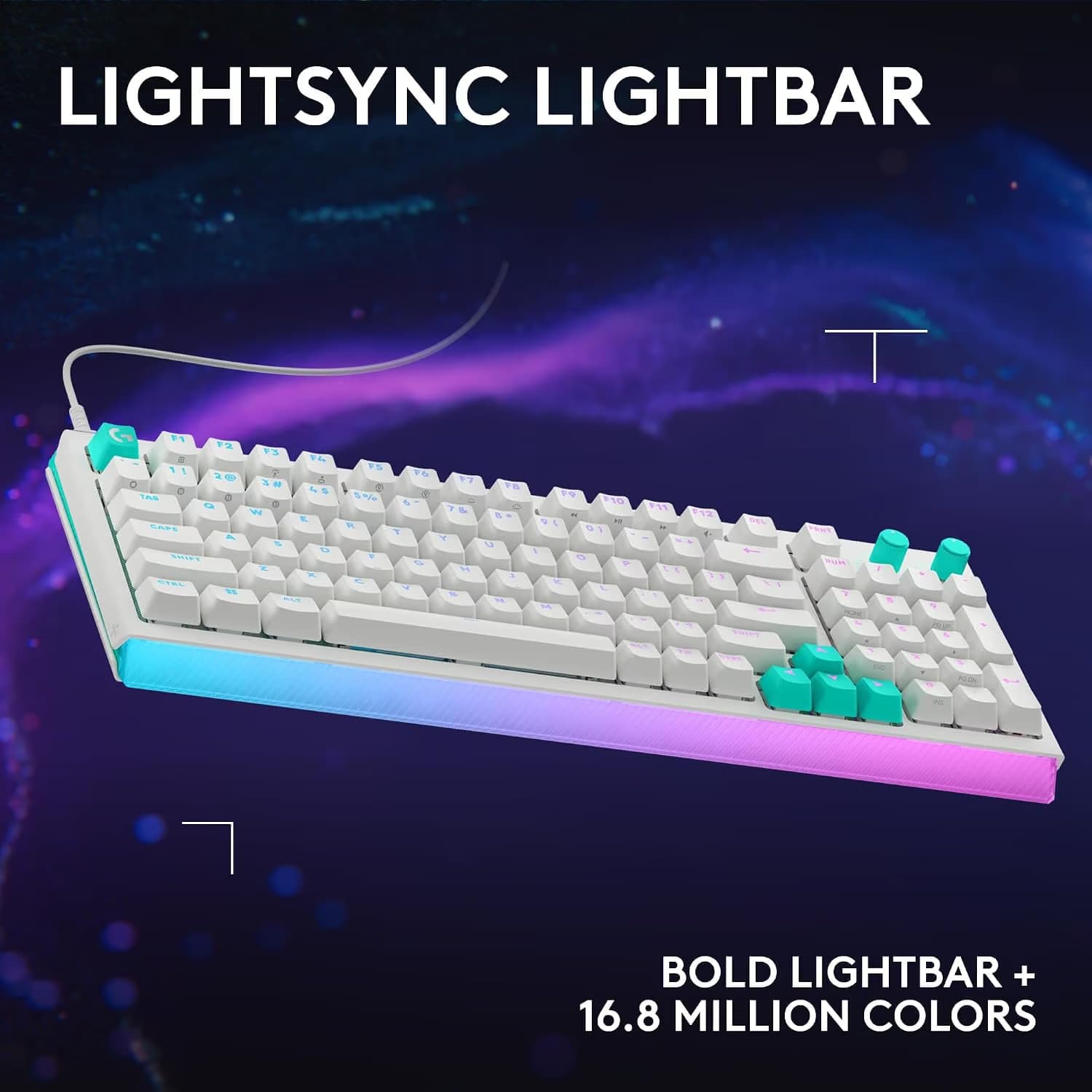 Logitech G512 X 98 Gaming Keyboard Black White image