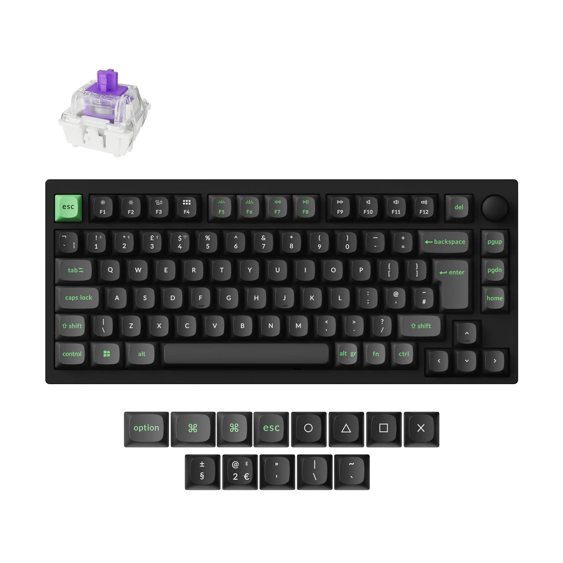 Lemokey P1 HE Black Shine-Through UK ISO Gateron Double-Rail Magnetic Nebula Gaming Keyboard main image