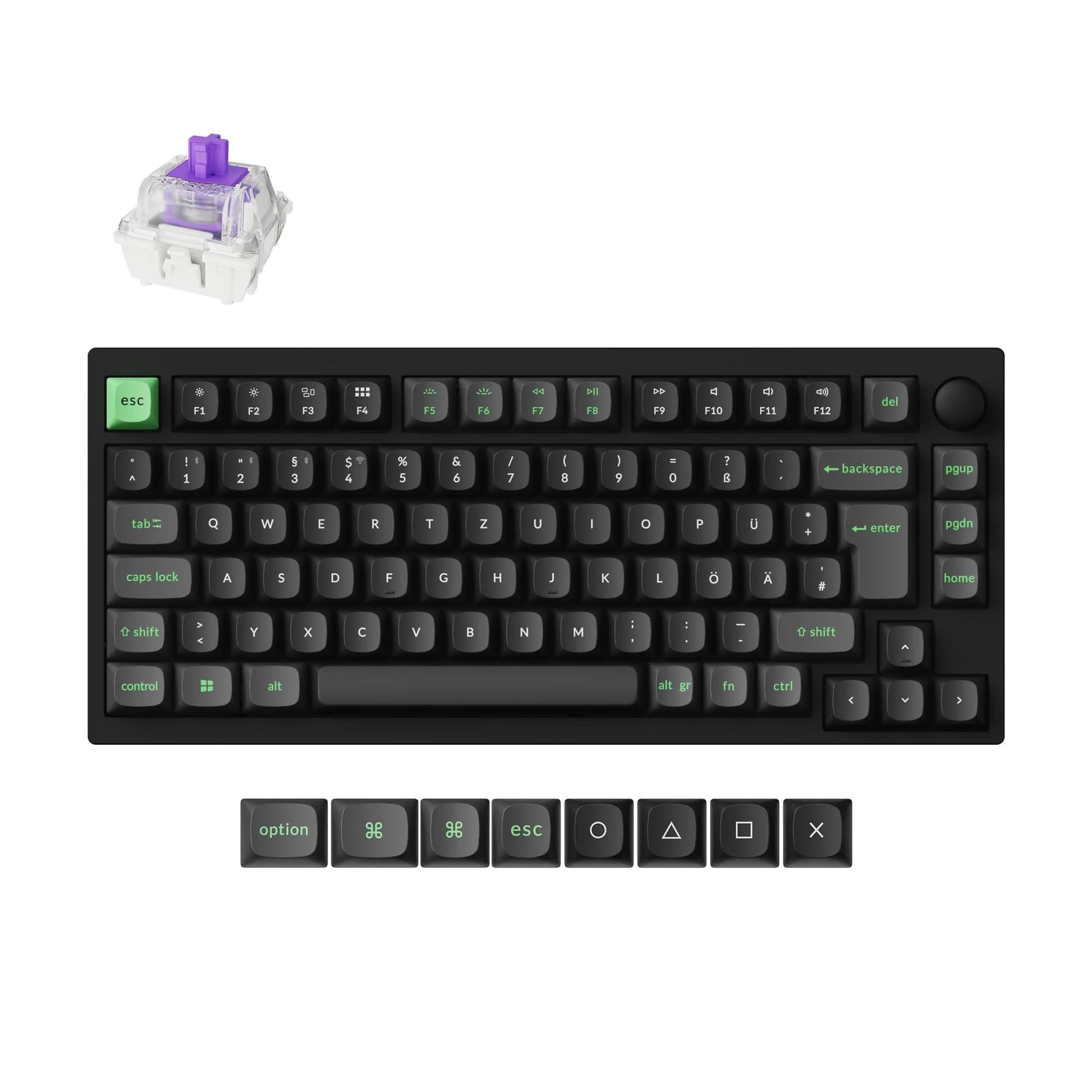 Lemokey P1 HE Black Shine-Through DE ISO Gateron Double-Rail Magnetic Nebula Gaming Keyboard image