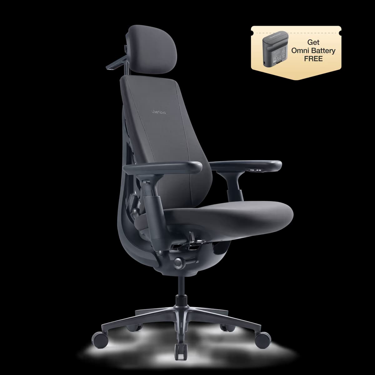 LiberNovo Maxis Electric Graphite Ergonomic Chair image