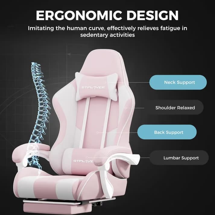 GTPlayer Footrest Series GT800A Fabric Pink image