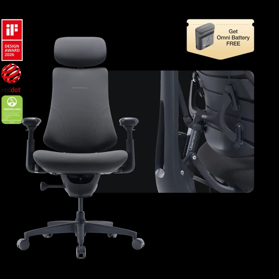 LiberNovo Omni Gen 48 cm Graphite Ergonomic Chair main image