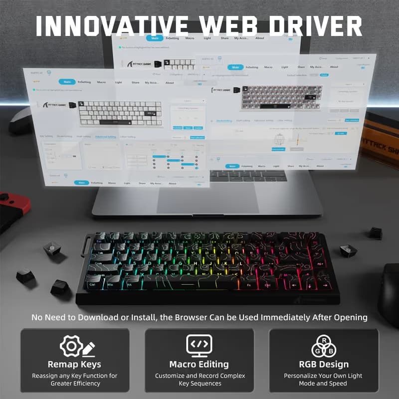 Attack Shark X68 PRO HE Black image