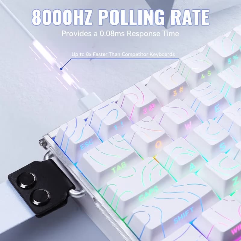 Attack Shark X68 MAX HE White Contours image