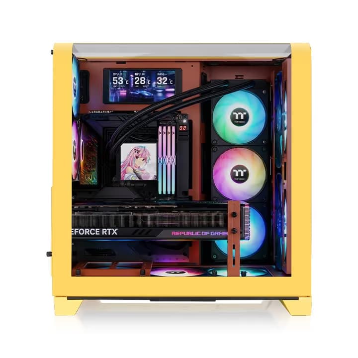Thermaltake View 390 Air ATX Mid Tower Butter Caramel with Tempered Glass Side Panel image