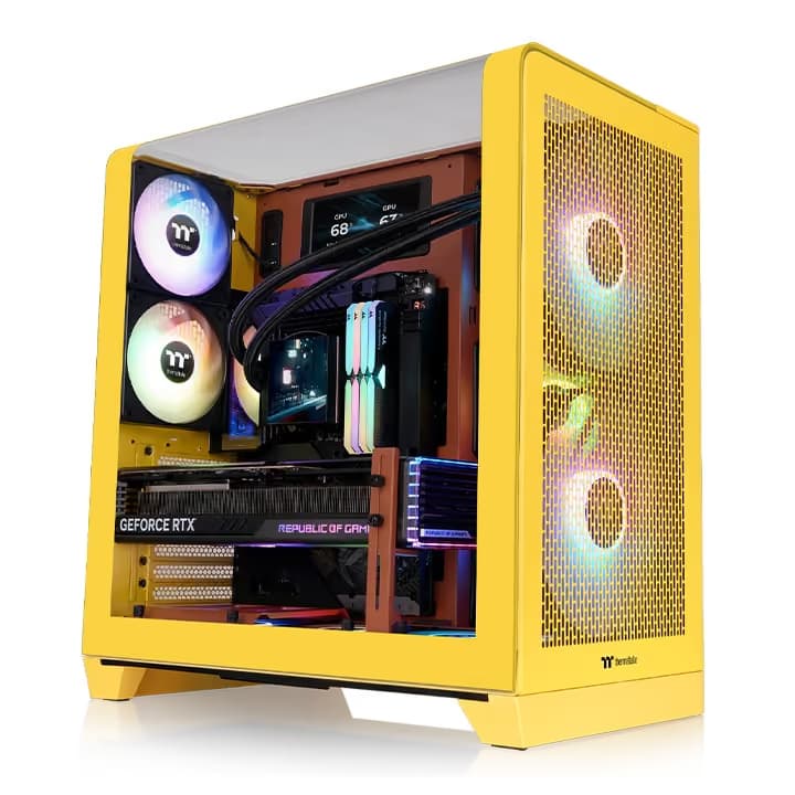 Thermaltake View 390 Air ATX Mid Tower Butter Caramel with Tempered Glass Side Panel image