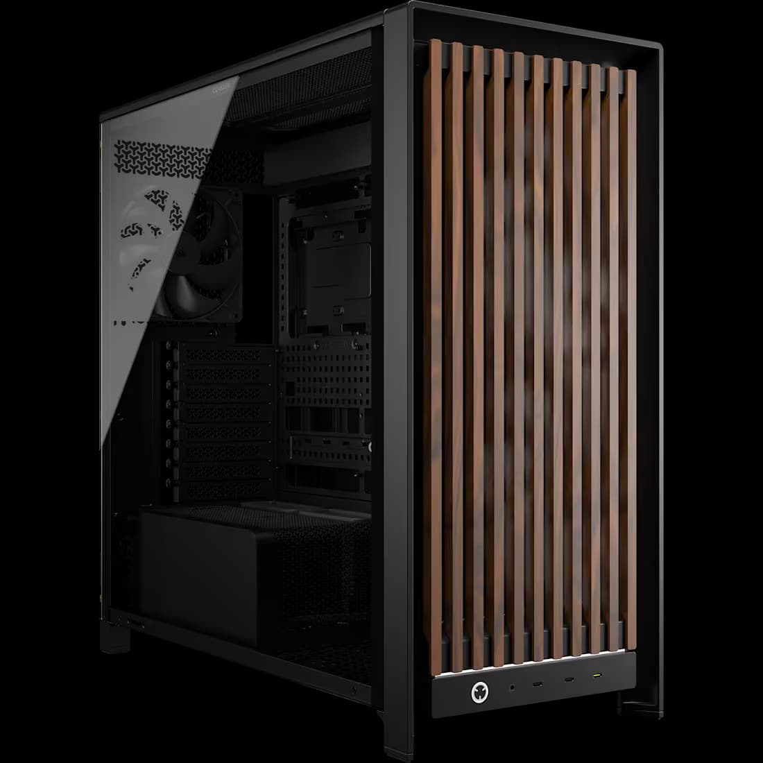 Corsair FRAME 5000D WOOD RS Modular Mid-Tower PC Case - Black / Walnut image