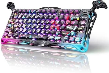 GravaStar Mercury V75 Pro Special Edition - Neon Graffiti Gateron HE Switches image