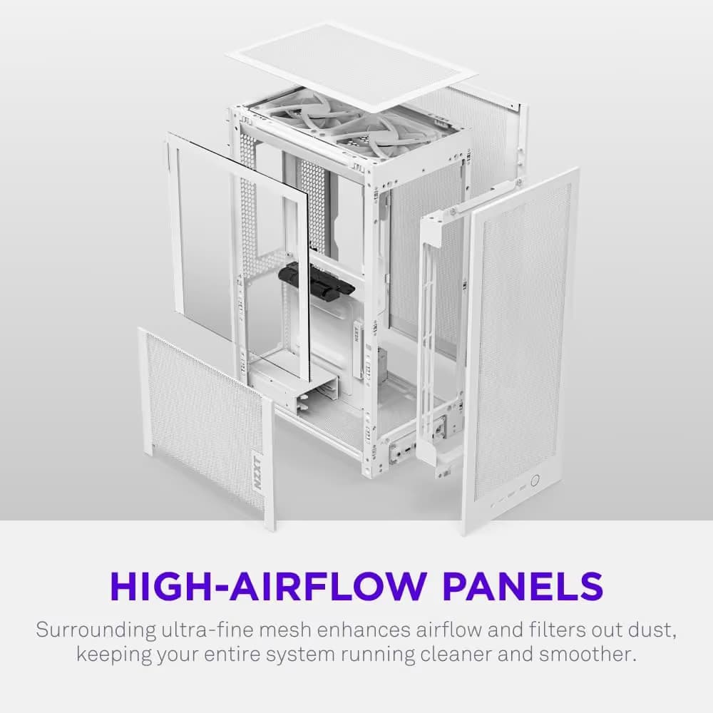 NZXT H2 Flow Mini-ITX Airflow Case White image