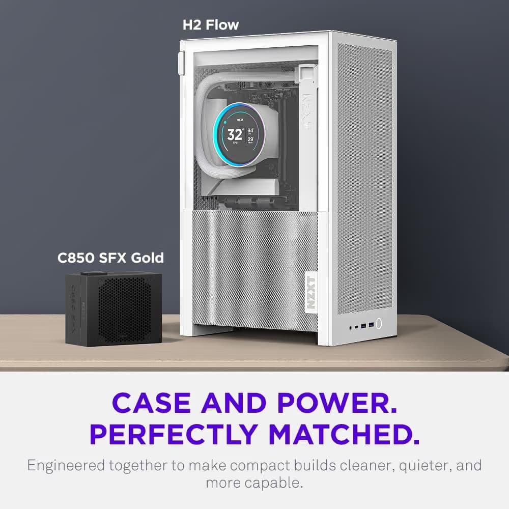 NZXT H2 Flow Mini-ITX Airflow Case White image