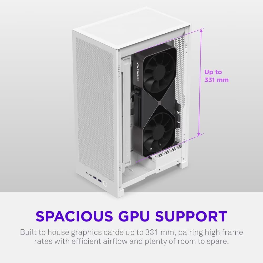 NZXT H2 Flow Mini-ITX Airflow Case White image