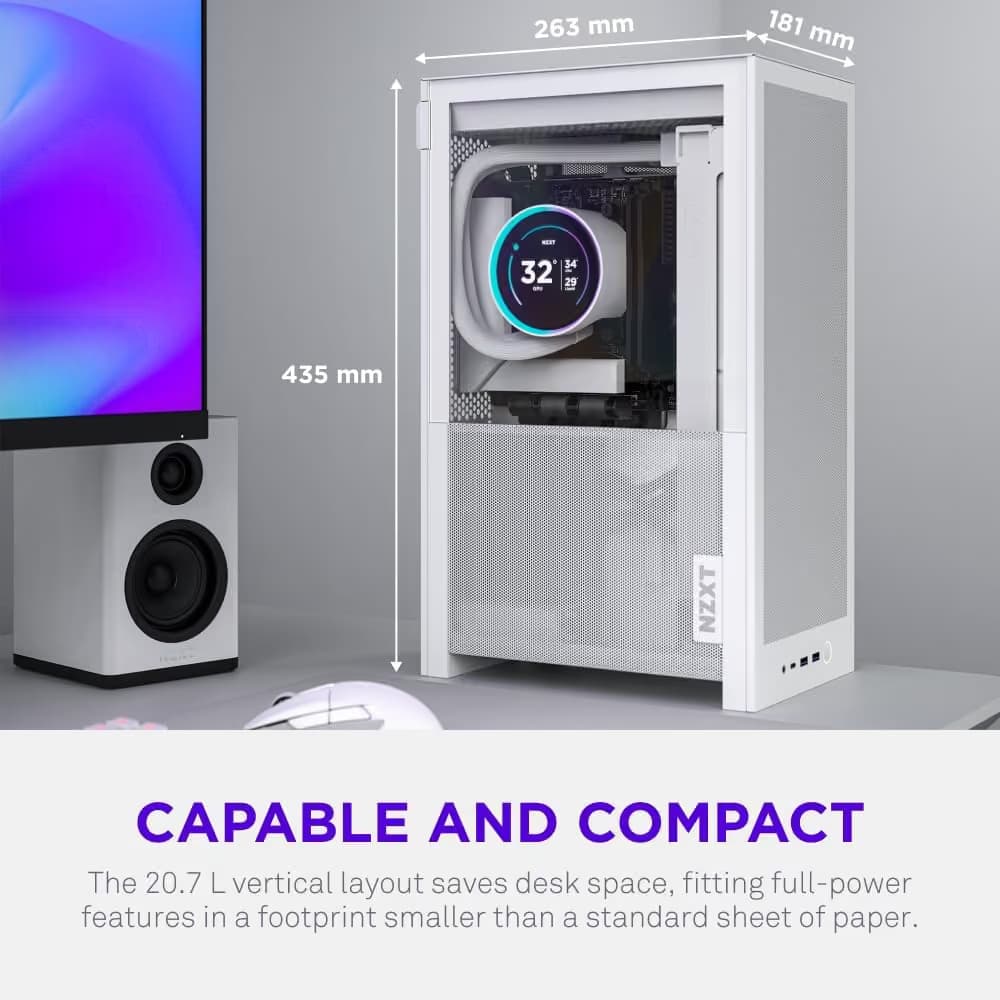 NZXT H2 Flow Mini-ITX Airflow Case White image