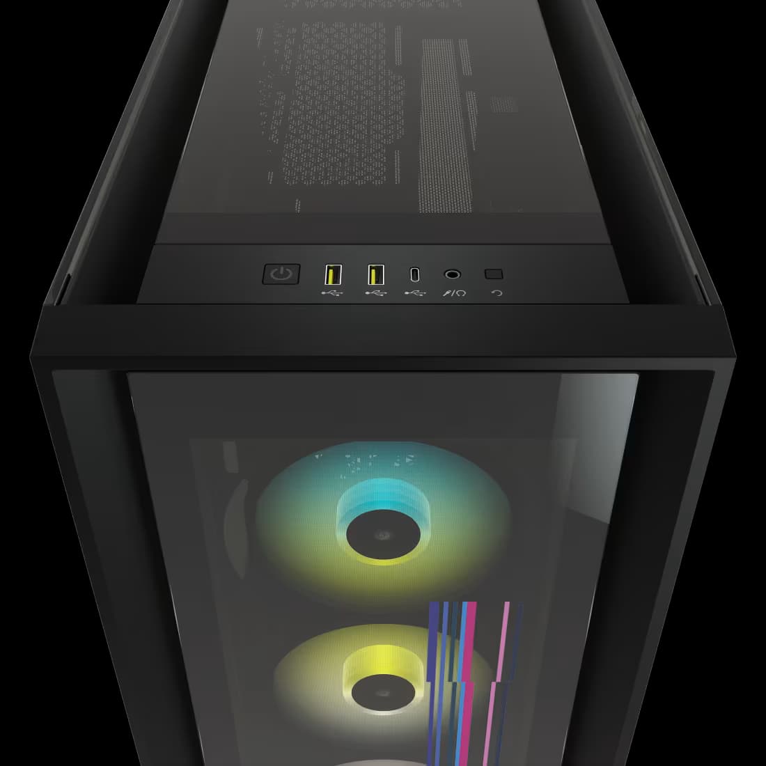 Corsair iCUE 5000X RGB SIGNATURE SERIES Mid-Tower Smart Case — Glitch image