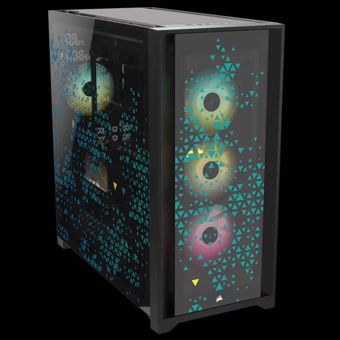 Corsair iCUE 5000X RGB SIGNATURE SERIES Mid-Tower Smart Case — Triptych image