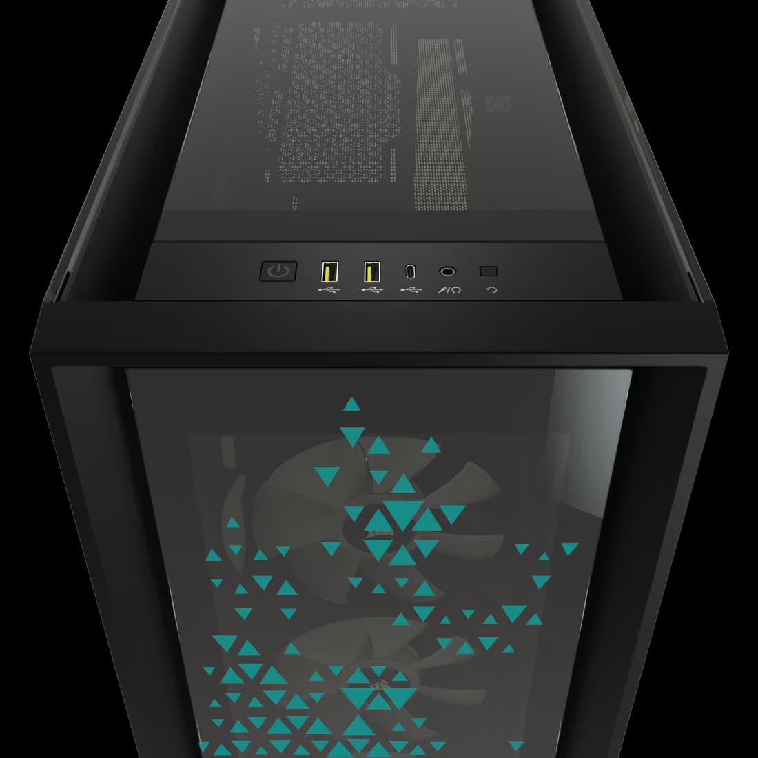 Corsair iCUE 5000X RGB SIGNATURE SERIES Mid-Tower Smart Case — Triptych image