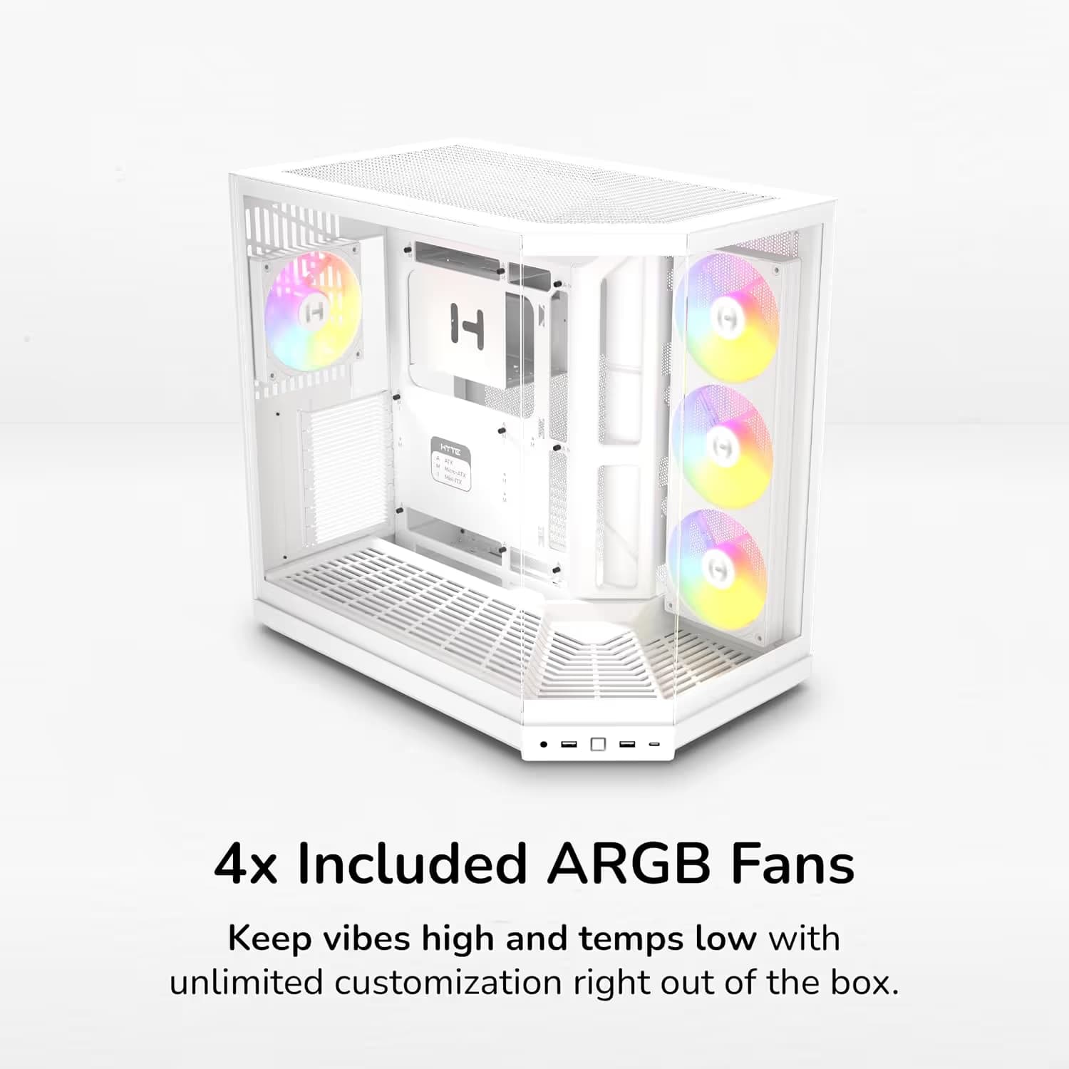 HYTE Y50 Snow White ARGB image