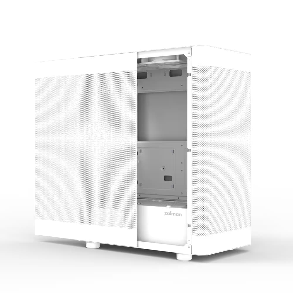 Zalman i4 ATX Mid Tower White Mesh Side Panel, USB 3.2 Gen 1 & USB 2.0 Front Panel image