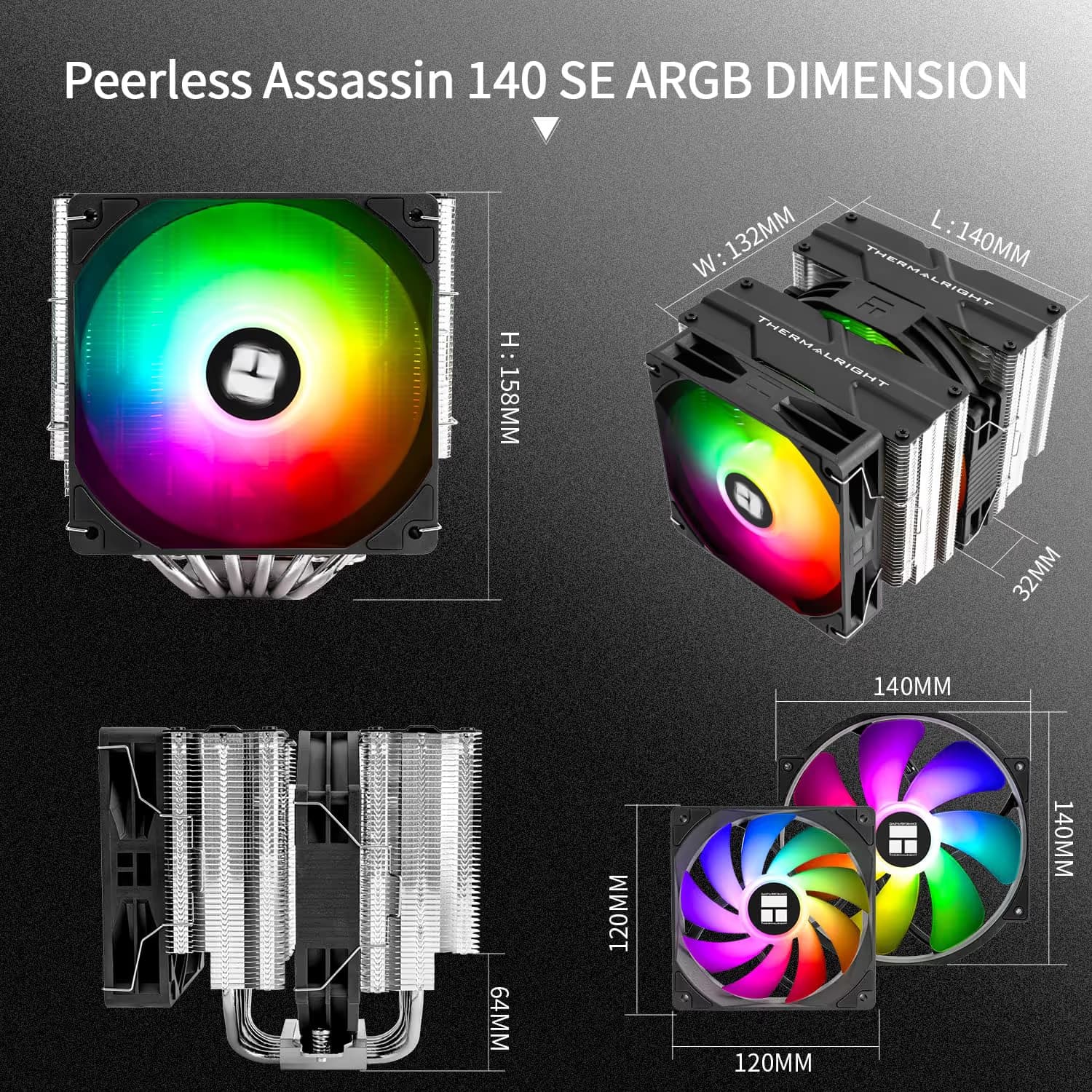 Thermalright Peerless Assassin 140 SE ARGB Black image