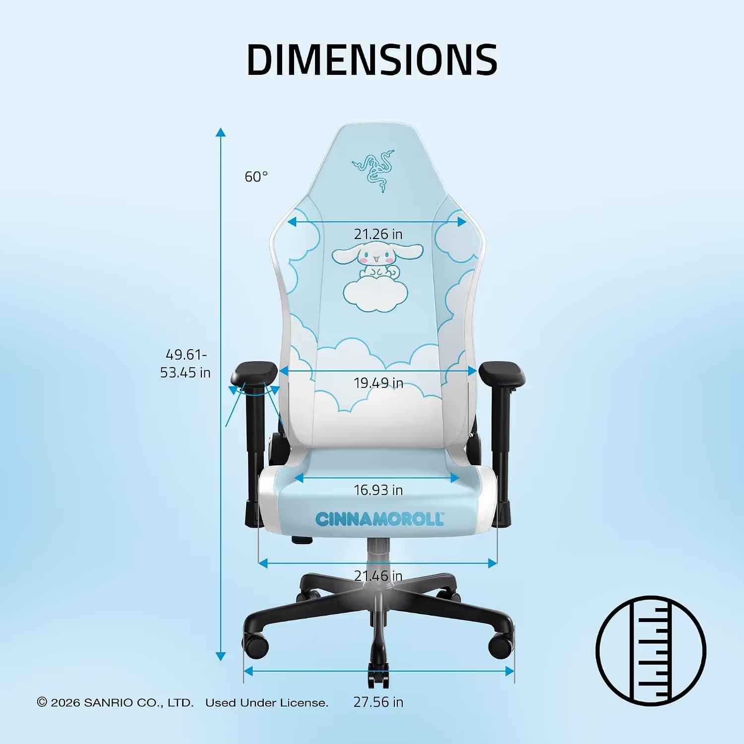 Razer Iskur V2 X NewGen - Cinnamoroll Edition image
