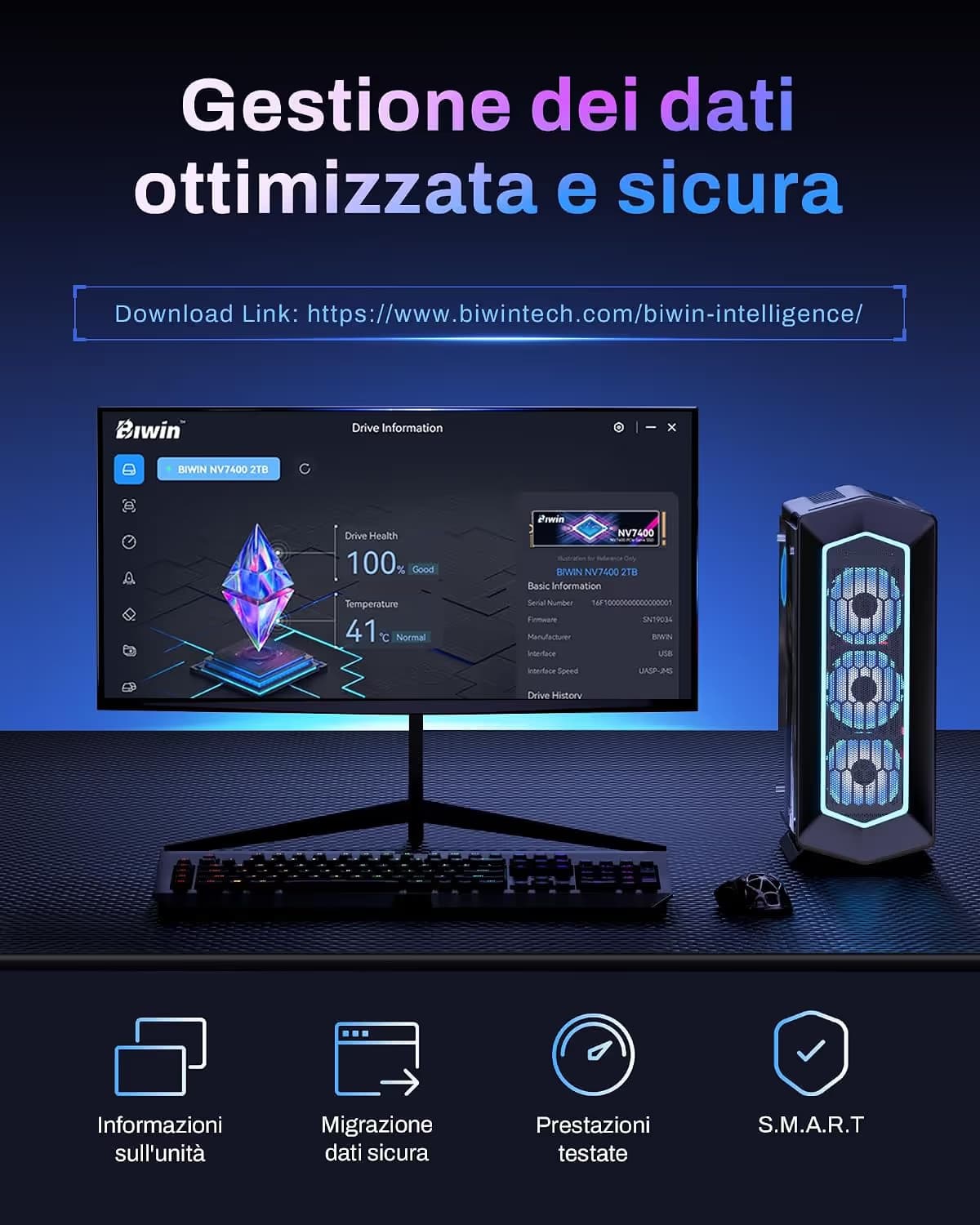 Biwin Black Opal NV7400 1TB Gen4 SSD image