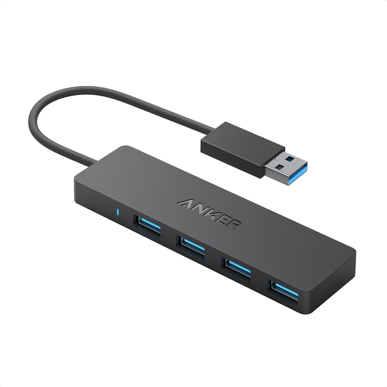 Anker Ultra Slim 4-Port USB 3.0 Data Hub Black 0.7ft USB-A image