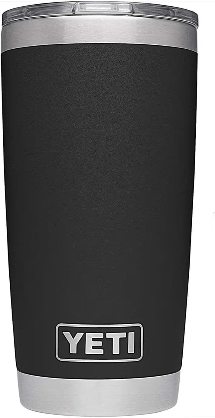 YETI Rambler 20 oz Tumbler — Black with MagSlider Lid main image