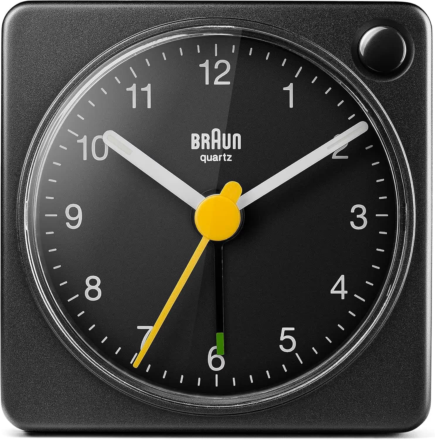 Braun BC02XB Classic Analogue Travel Alarm Clock — Black image