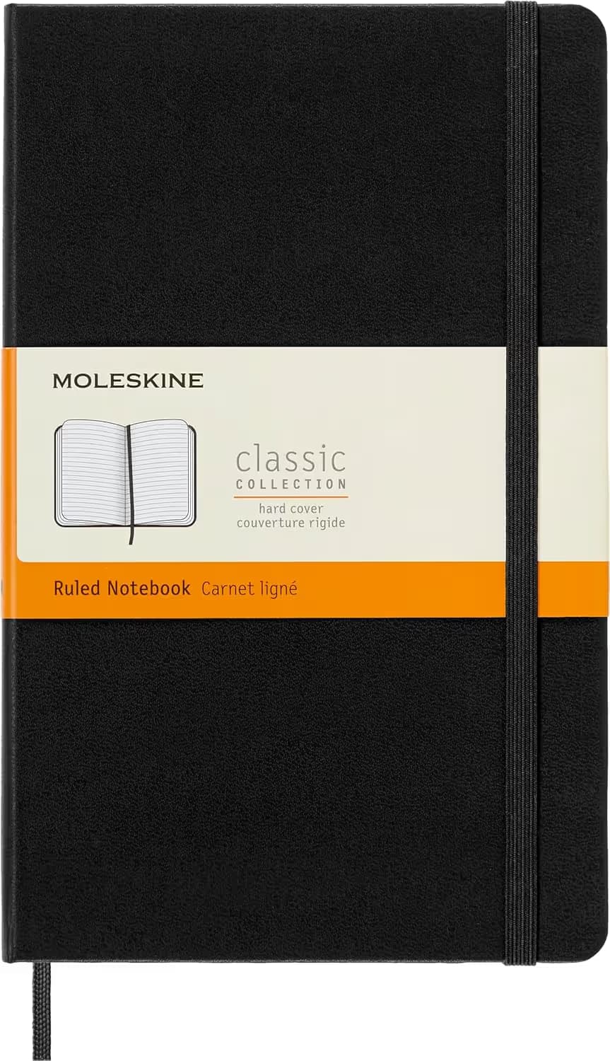 Moleskine Classic Large Hard Cover Ruled Notebook Black 240 Pages main image